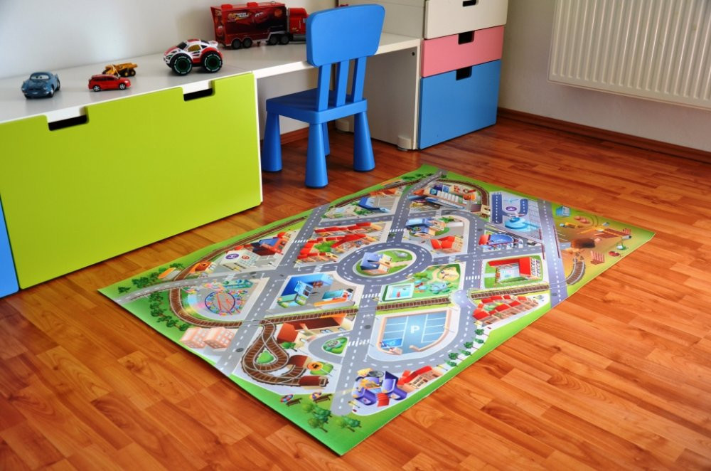Dětský kusový koberec město / letiště 3D č.2