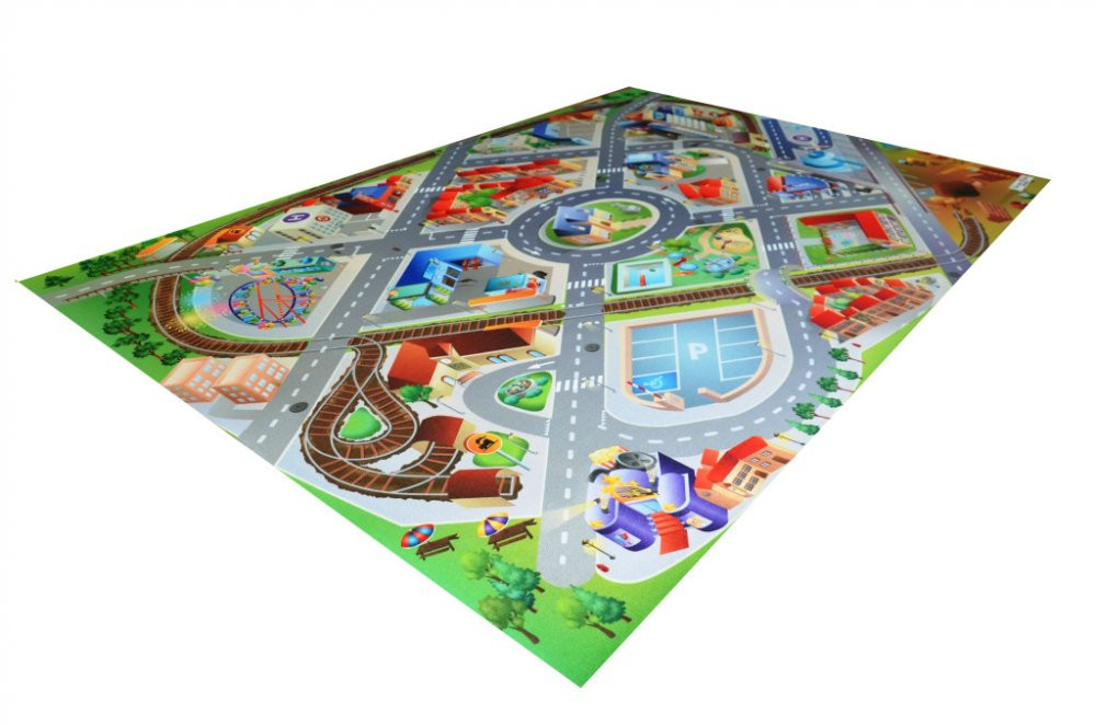 Dětský kusový koberec město / letiště 3D - 100 x 150 cm č.3