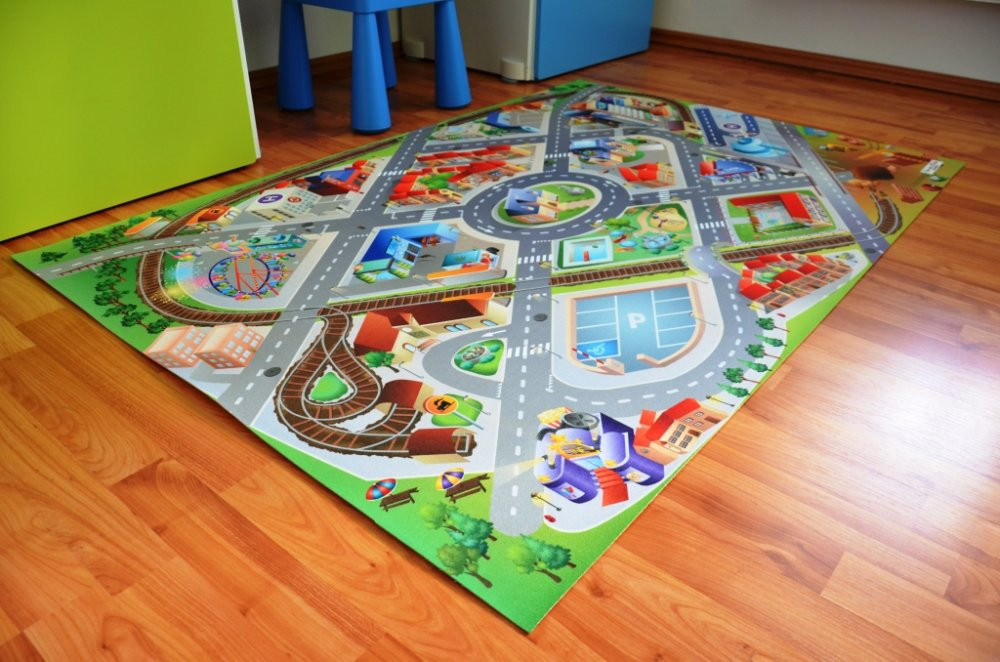 Dětský kusový koberec město / letiště 3D - 100 x 150 cm č.8