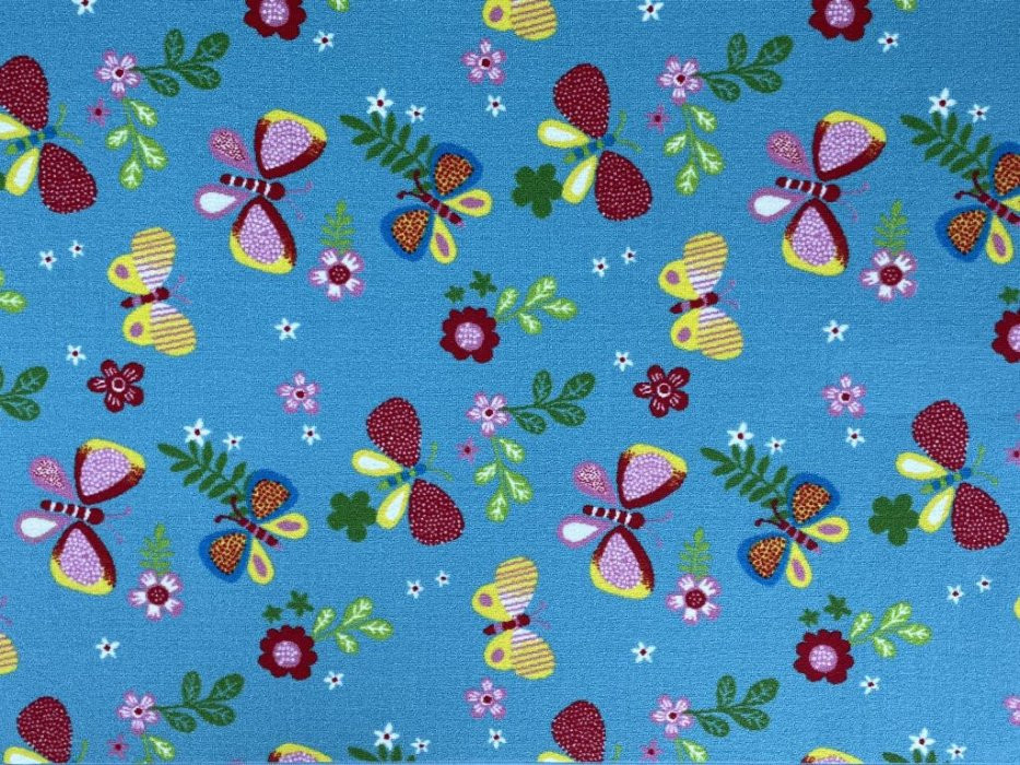 Dětský koberec Motýlek 5271 modrý č.12