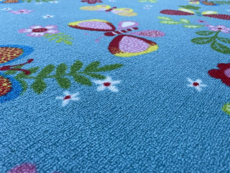 Dětský koberec Motýlek 5271 modrý č.15