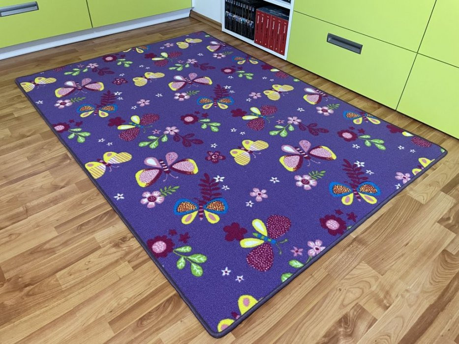 Dětský koberec Motýlek 5291 fialový č.5