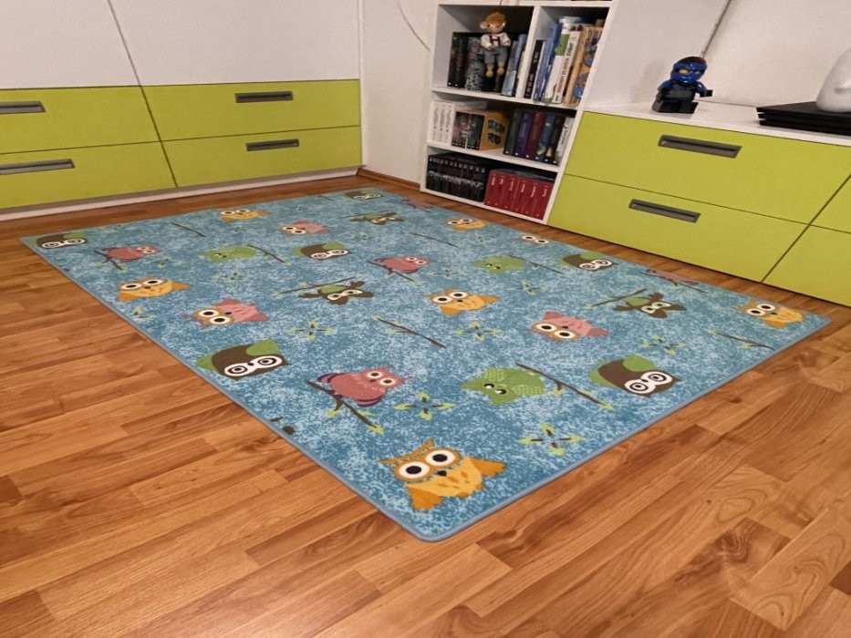 Dětský koberec Sovička SILK 5298 tyrkys č.6