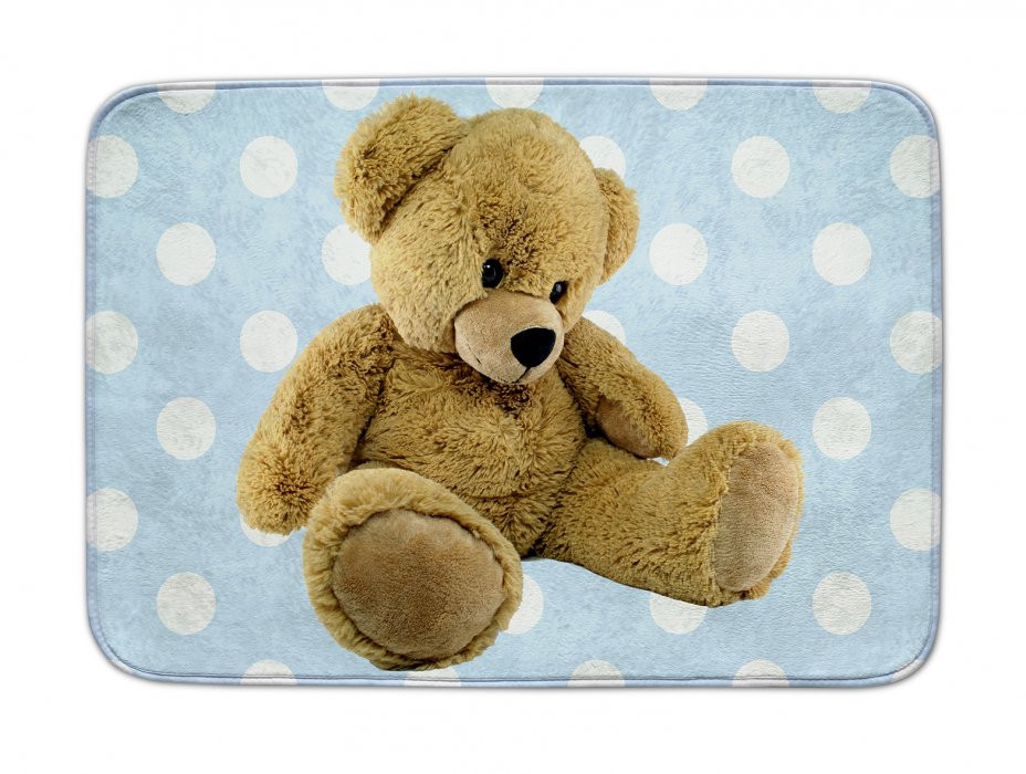Dětský koberec Ultra Soft Medvídek modrý č.1