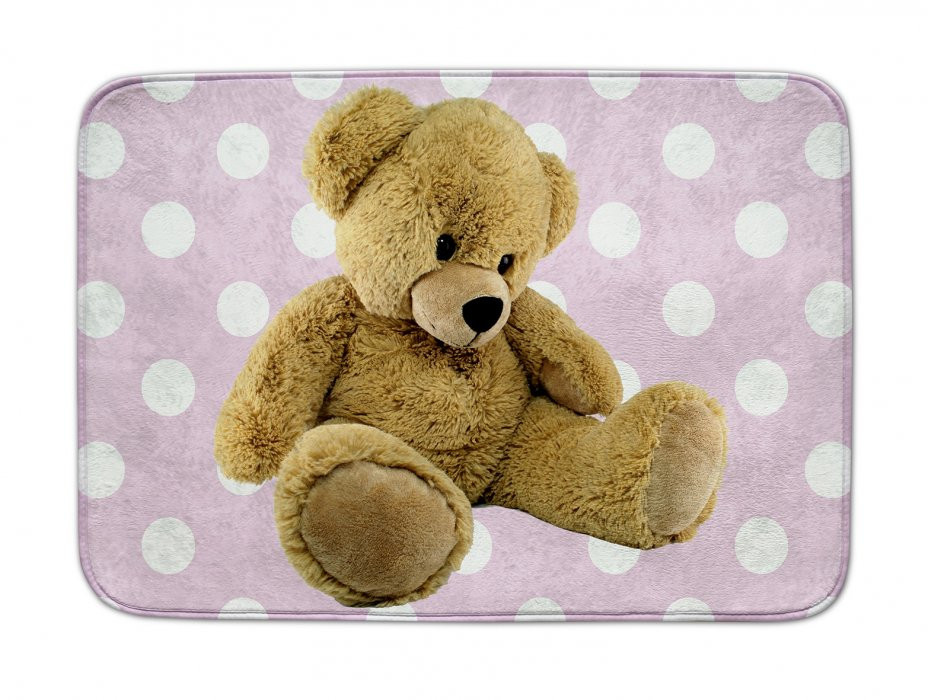 Dětský koberec Ultra Soft Medvídek růžový č.1