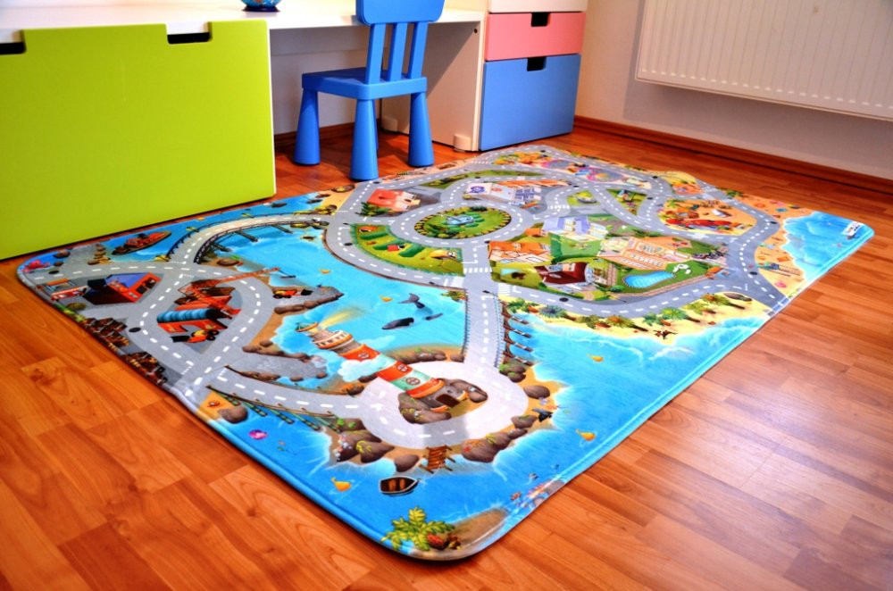 Dětský koberec Ultra Soft Město s pláží - 130 x 180 cm (86031) č.5