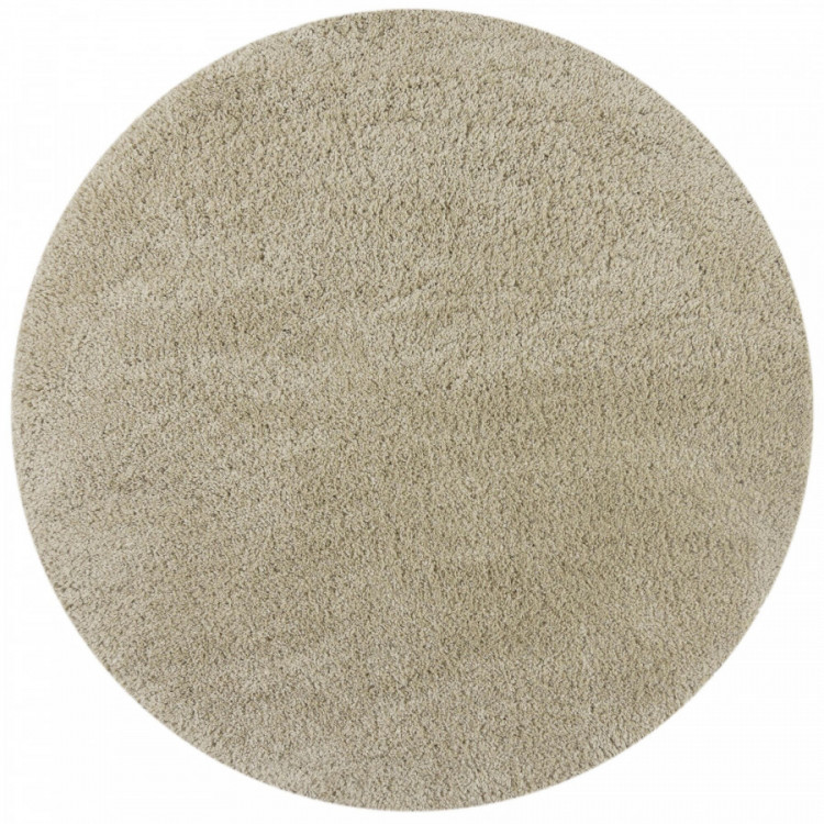 Kusový koberec Shaggy Teddy Natural kruh č.1