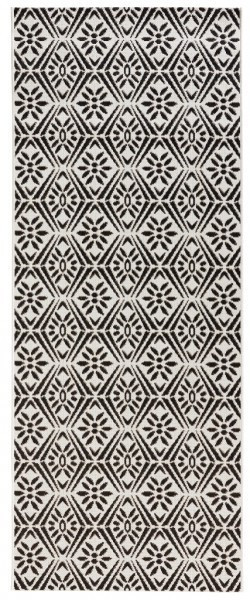 Běhoun Soho 102801 Schwarz-Creme 80x200 cm č.1