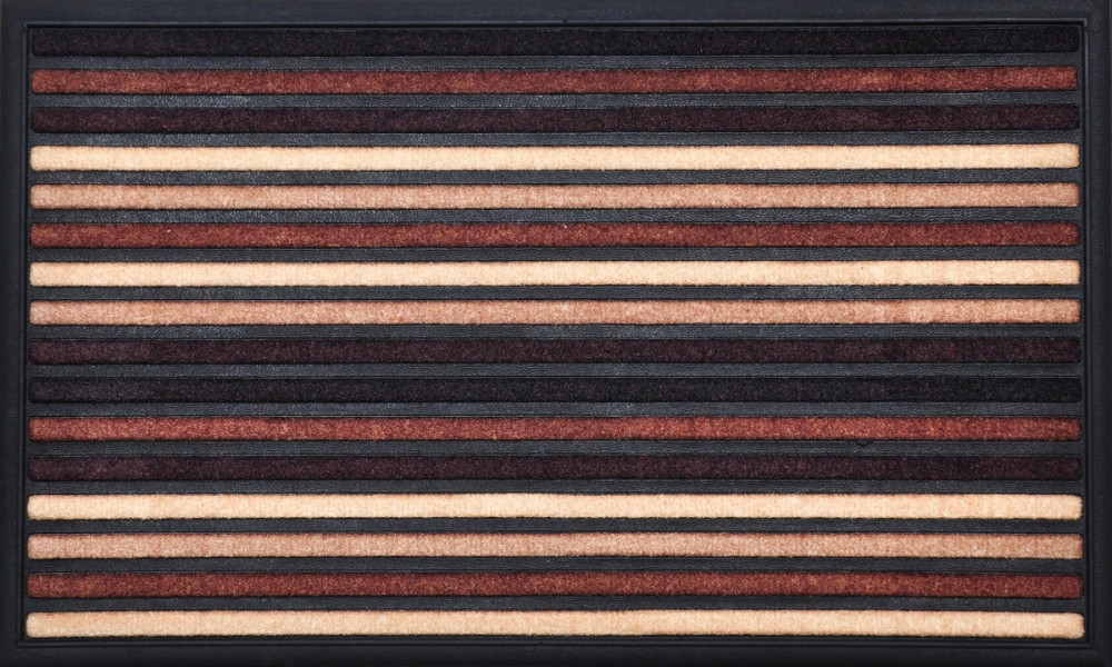 Rohožka Scrape Stripes Brown, rozměr 45x75 cm č.1