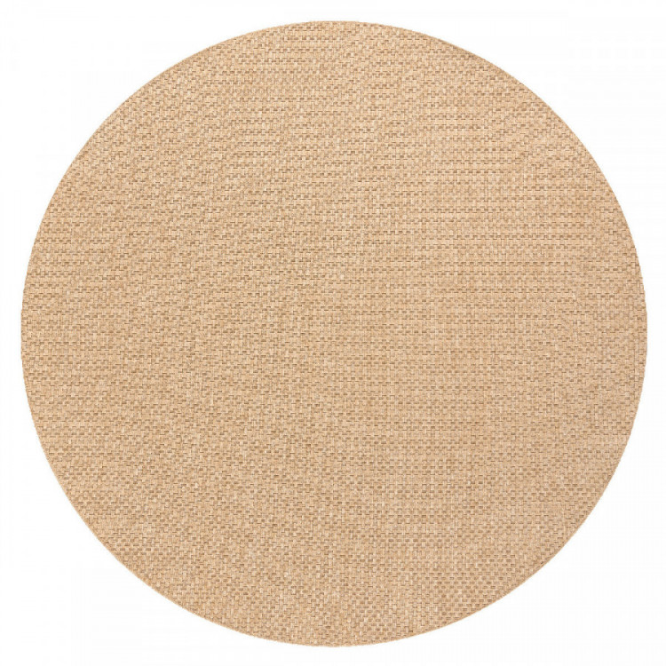 Kusový koberec Timo 6272 Dark beige kruh – na ven i na doma č.1