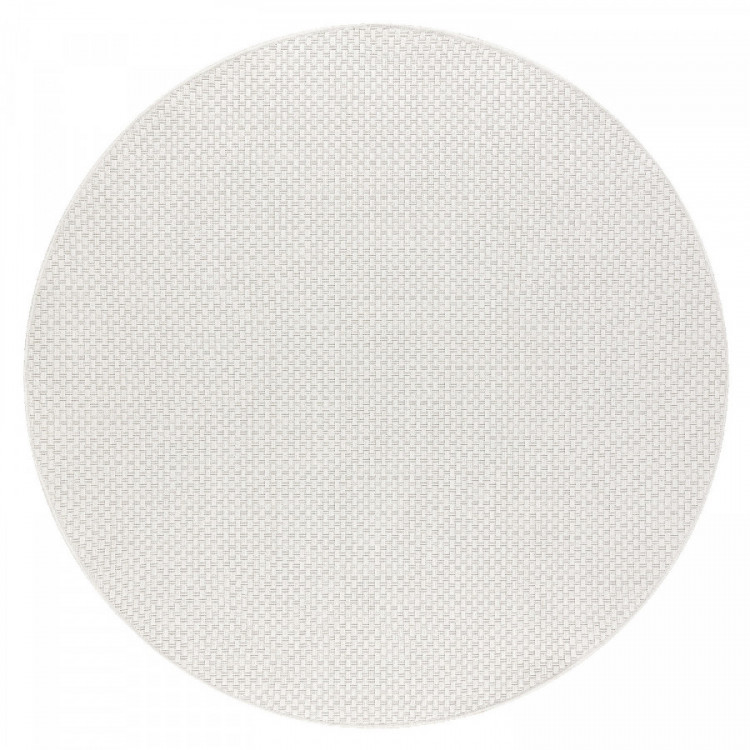Kusový koberec Timo 6272 White kruh – na ven i na doma č.1