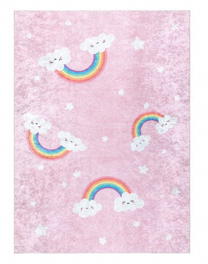 Dětský kusový koberec Junior 52063.802 Rainbow pink č.1