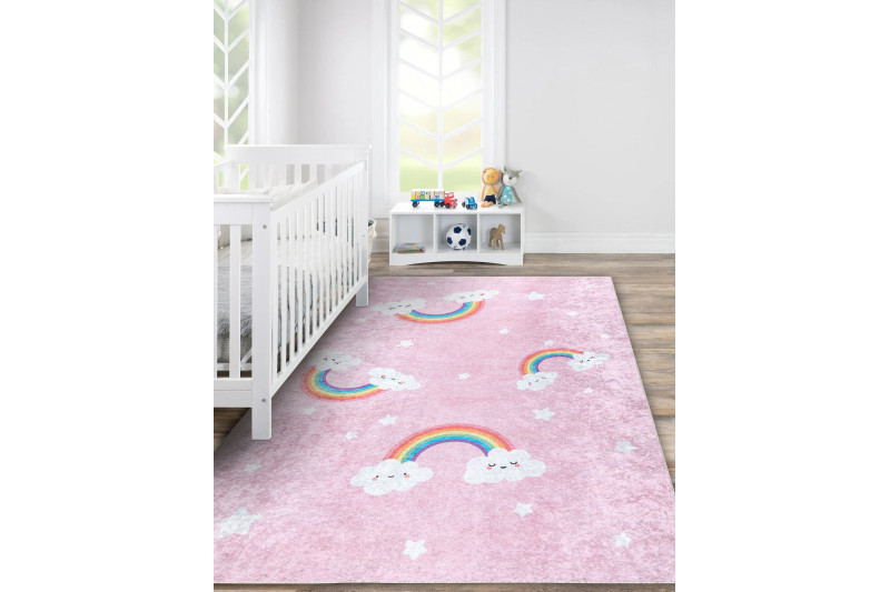 Dětský kusový koberec Junior 52063.802 Rainbow pink č.12