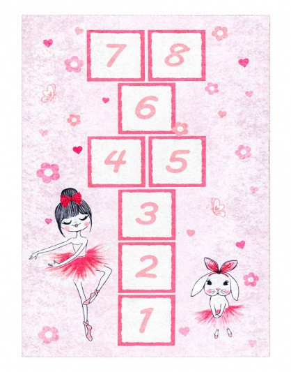 Dětský kusový koberec Junior 51828.802 Ballerina pink č.1