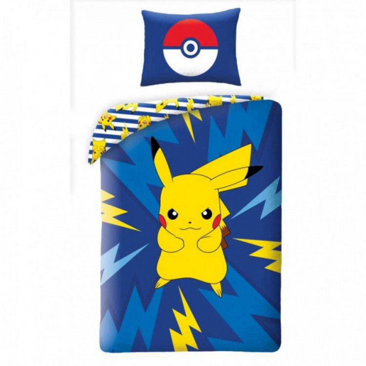 Povlečení bavlna Pokémon Pikachu 70x90 a 140x200 cm č.1