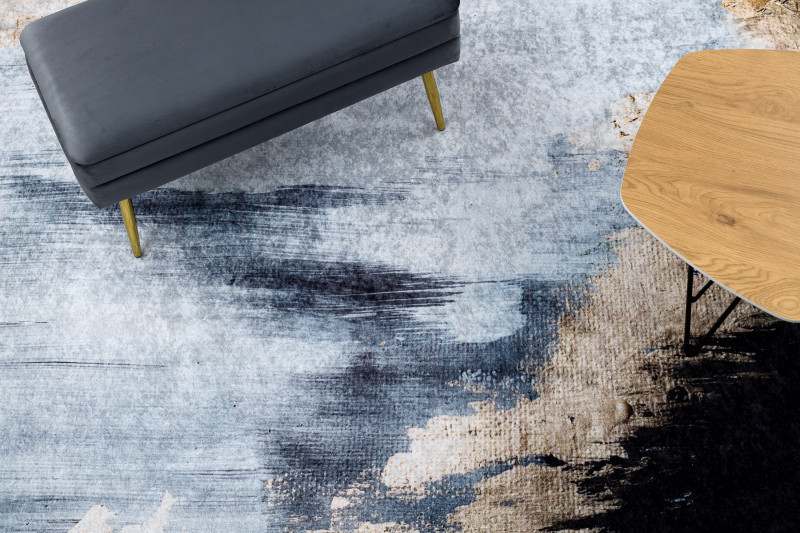 Kusový koberec Miro 51573.802 Abstraction blue / gold č.9