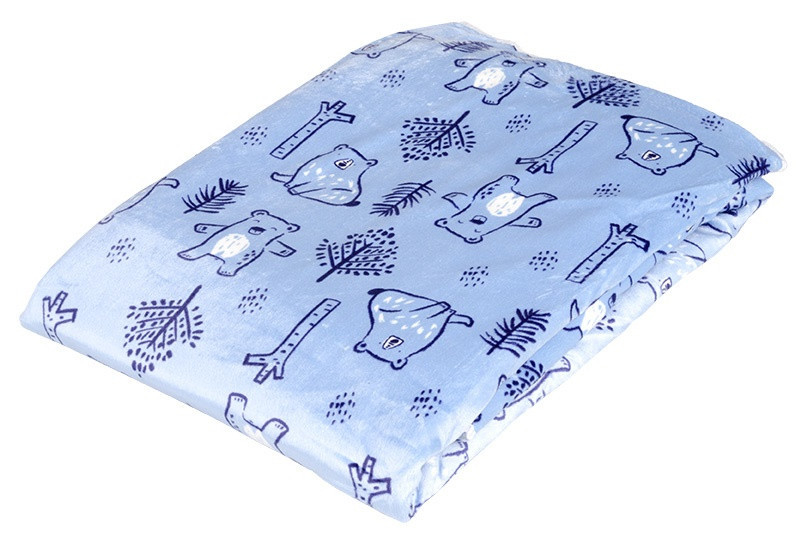 Dětská deka beránek Medvídci modrá 75 x 100 cm č.2