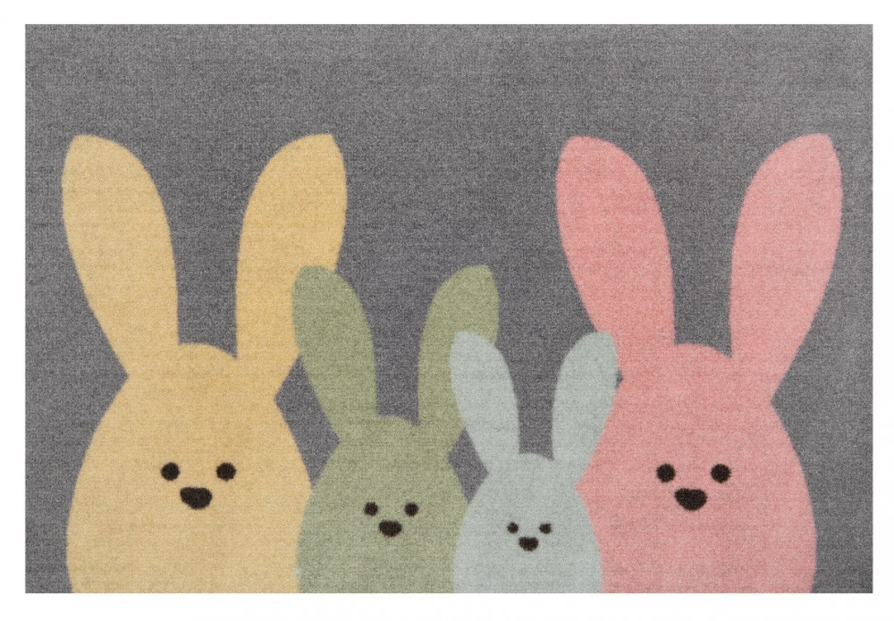 Protiskluzová rohožka Printy 104452 Grey, Multicolor - na ven i na doma č.1