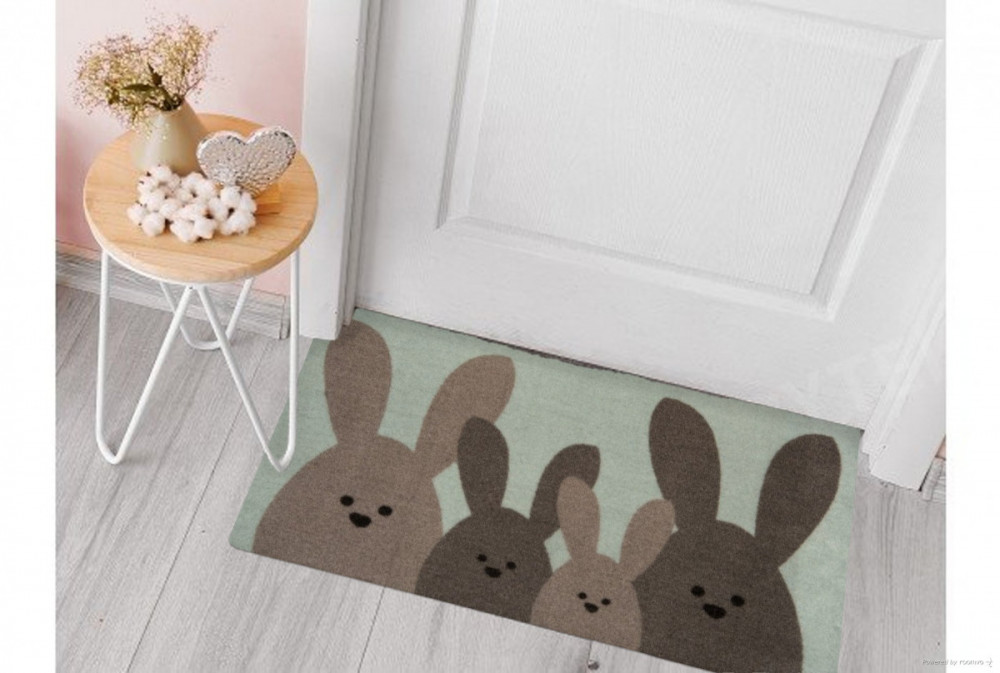 Protiskluzová rohožka 4 zajíci 104453 Green/Brown - na ven i na doma č.3