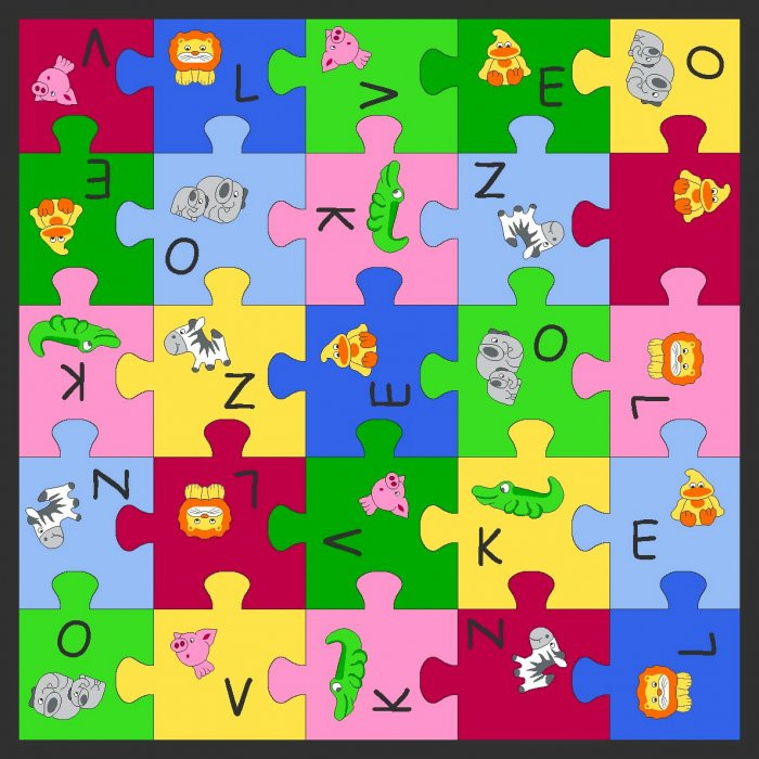 Dětský koberec Puzzle č.1
