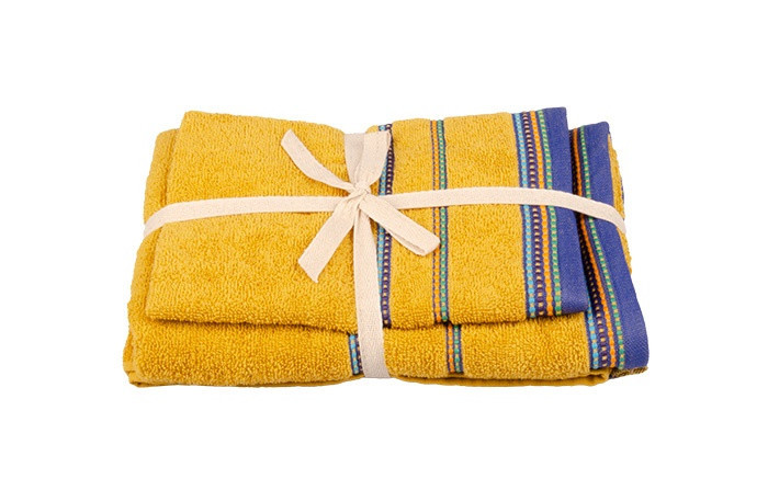 Set ručník+osuška ZANZIBAR žlutý č.1