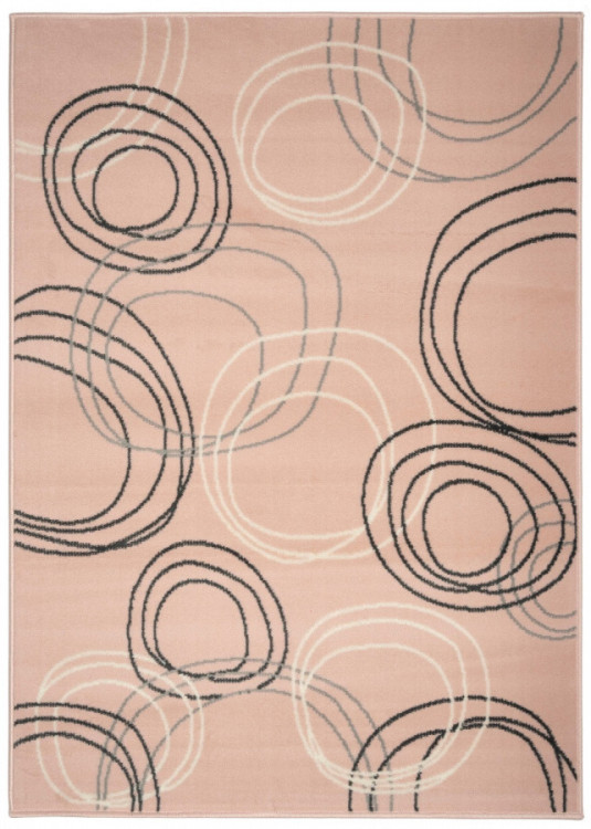 Kusový koberec Circles powder pink č.1