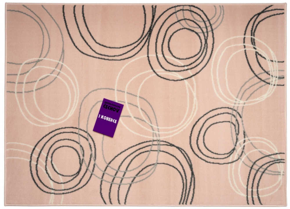 Kusový koberec Circles powder pink č.8