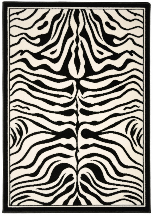 AKCE: Kusový koberec Zebra black/white č.1