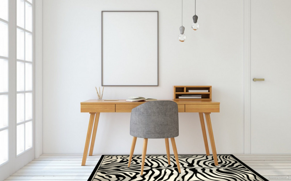 AKCE: Kusový koberec Zebra black/white č.2