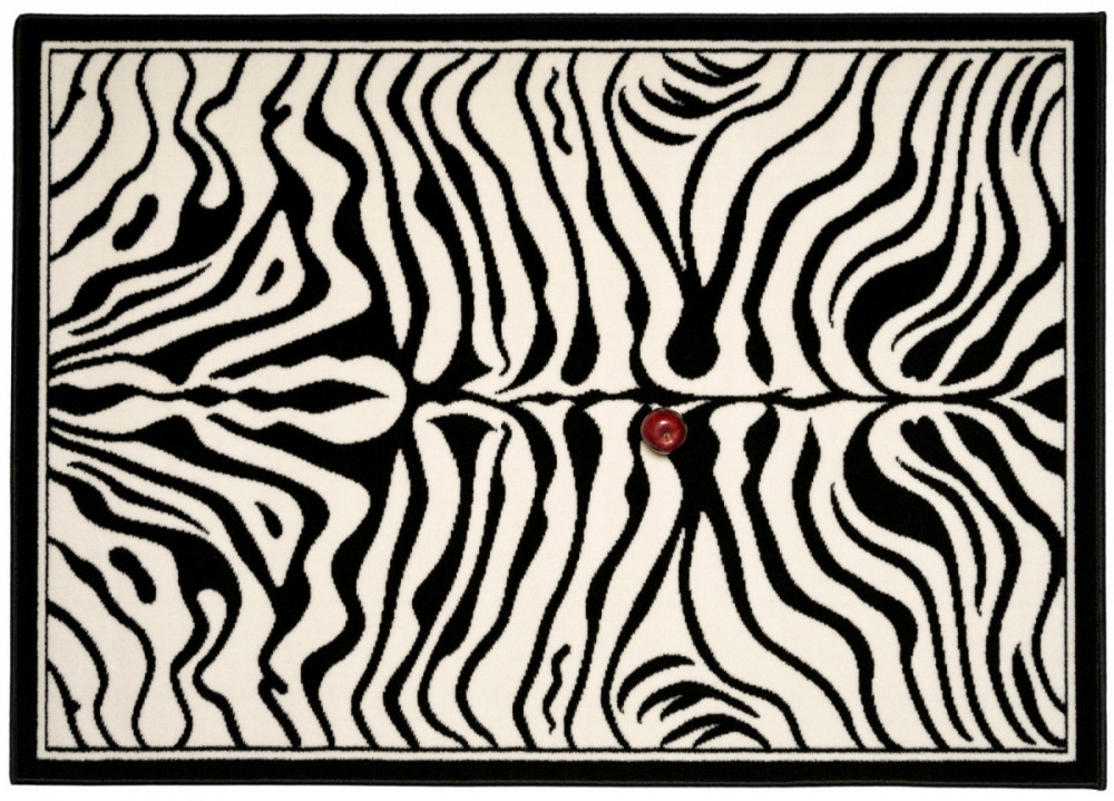 AKCE: Kusový koberec Zebra black/white č.6