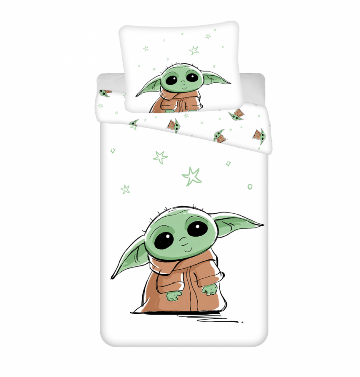 Povlečení bavlna Star Wars baby Yoda 70x90 a 140x200 cm č.1