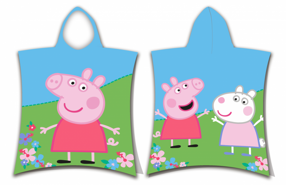 Dětské pončo Prasátko PEPPA PIG 50x110 cm č.1