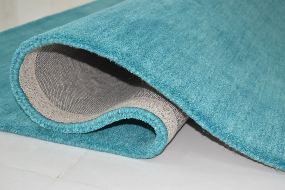 Ručně všívaný kusový koberec Asra wool tyrkys č.5
