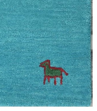 Ručně všívaný kusový koberec Asra wool tyrkys č.6