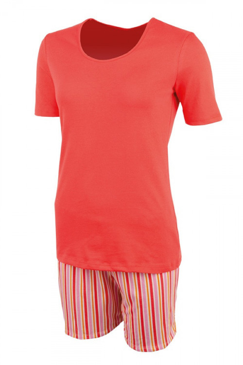 Dámské krátké korálové pyžamo PLEAS STRIPES č.3