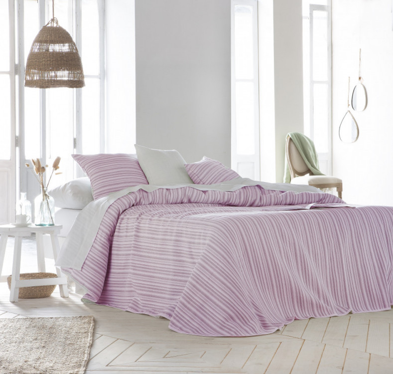 Přehoz na postel LEANDRA růžová 140x220 cm č.1