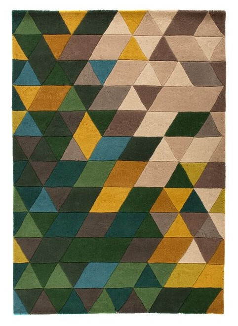 Ručně všívaný kusový koberec Illusion Prism Green/Multi č.1