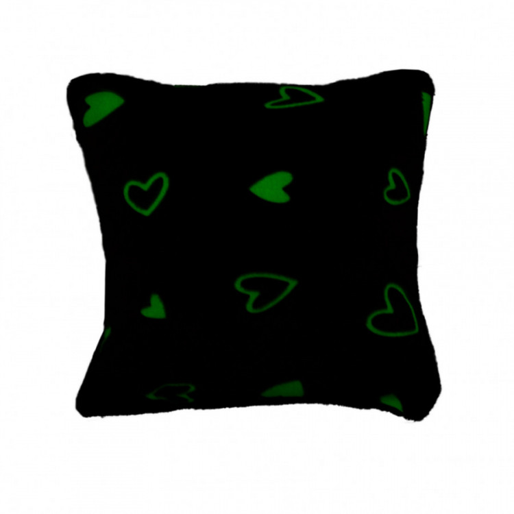 Mikroflanelový povlak SRDCE svítící 40x40 cm č.2