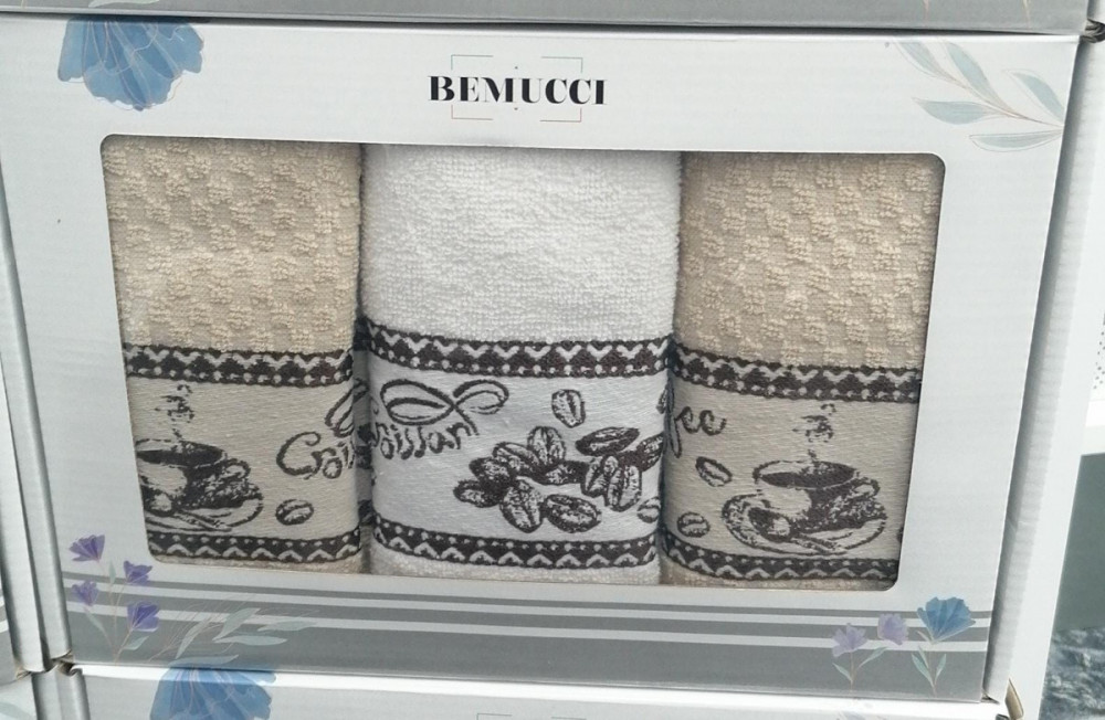Set froté utěrek v krabičce CROISSANT 40x60 cm 3 kusy č.1