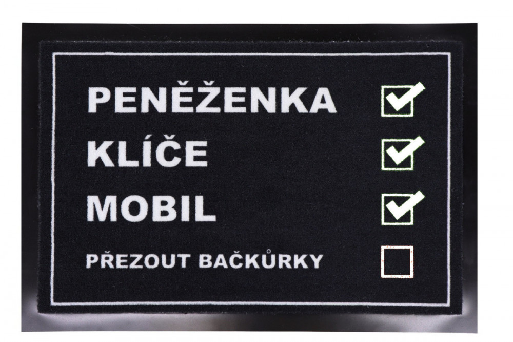 Rohožka Checklist 40x60 cm - na ven i na doma č.1