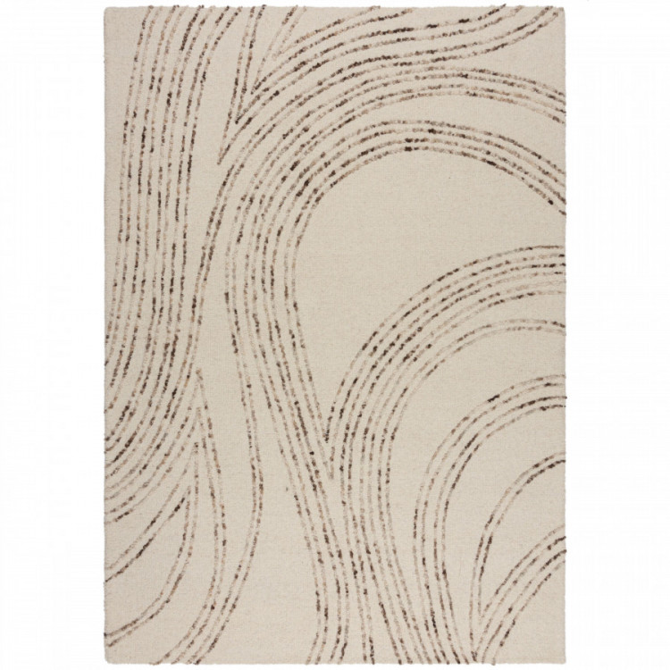 Kusový koberec Memphis Abstract Swirl Natural/Brown č.1