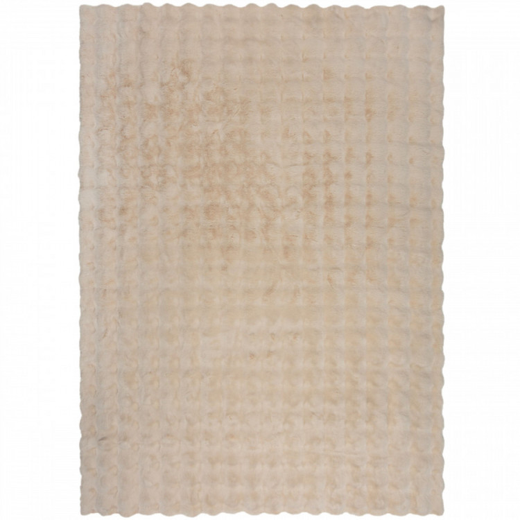 Kusový koberec Waffle Faux Fur Ivory č.1
