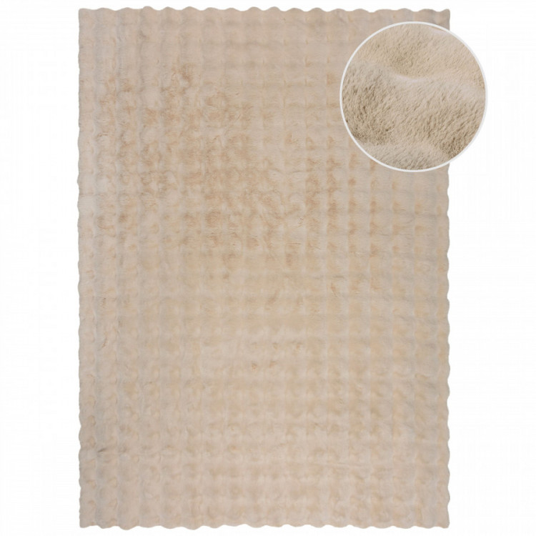 Kusový koberec Waffle Faux Fur Ivory č.7