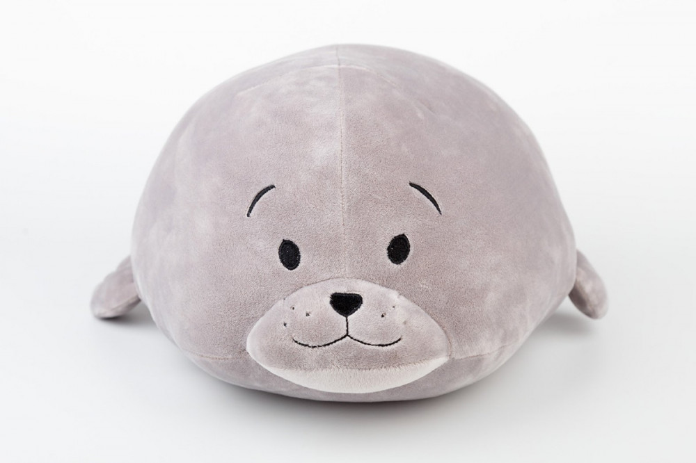 Plyšák polštářek TULEŇ šedý 55 cm č.1