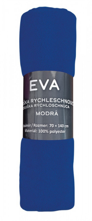 Rychleschnoucí osuška EVA modrá 70x140 cm č.2