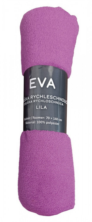 Rychleschnoucí osuška EVA lila 70x140 cm č.2
