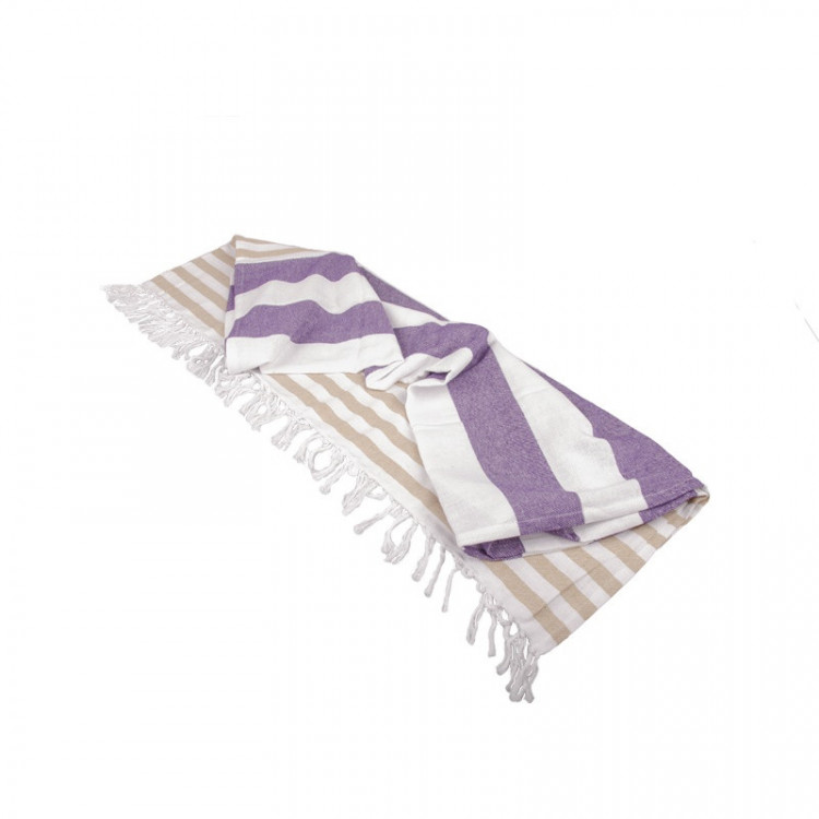 Plážová osuška FOUTA fialová 90x180 cm č.1