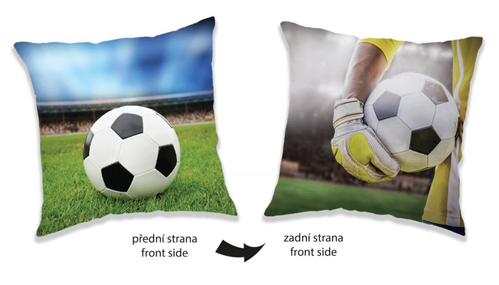 Polštářek oboustranný Fotbal 40 x 40 cm č.1