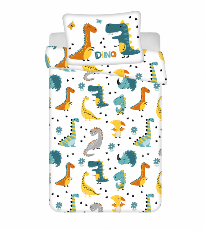 Povlečení bavlna DINO World baby 40x60 a 100x135 cm č.1