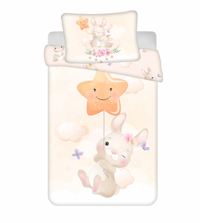 Povlečení bavlna BUNNY Star baby 40x60 a 100x135 cm č.1